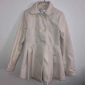 White double breasted peacoat.